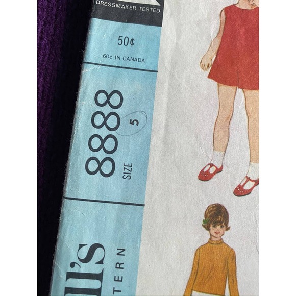 McCalls 8888 Girls romper blouse pattern size 5 - Picture 2 of 6